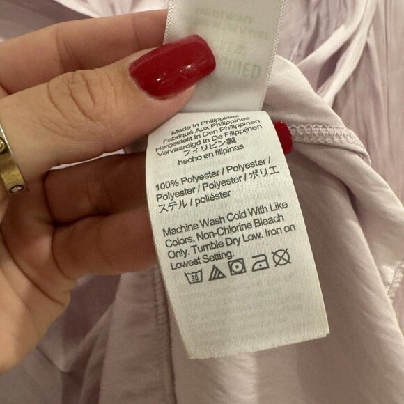 Women’s J.Crew Sheer Purple Long Sleeve Top Blouse Size Small S‎ - Picture 8 of 9